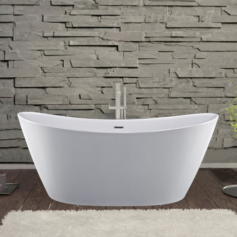 Empava Streamline Stand Alone 59" x 30" Freestanding Soaking Bathtub